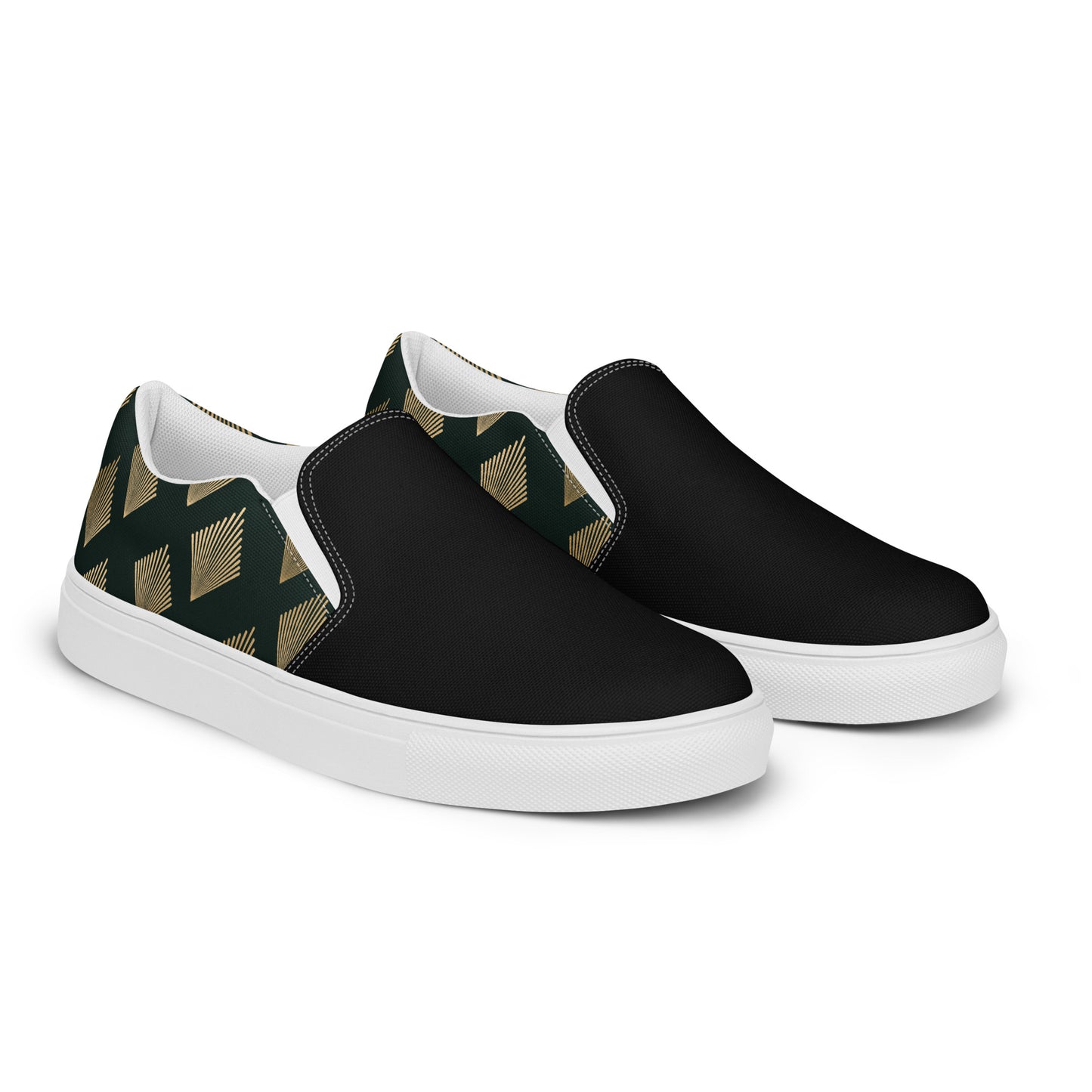 GeoMetro | Women’s Slip-on Canvas Shoes | Deco Diamond 2Tone