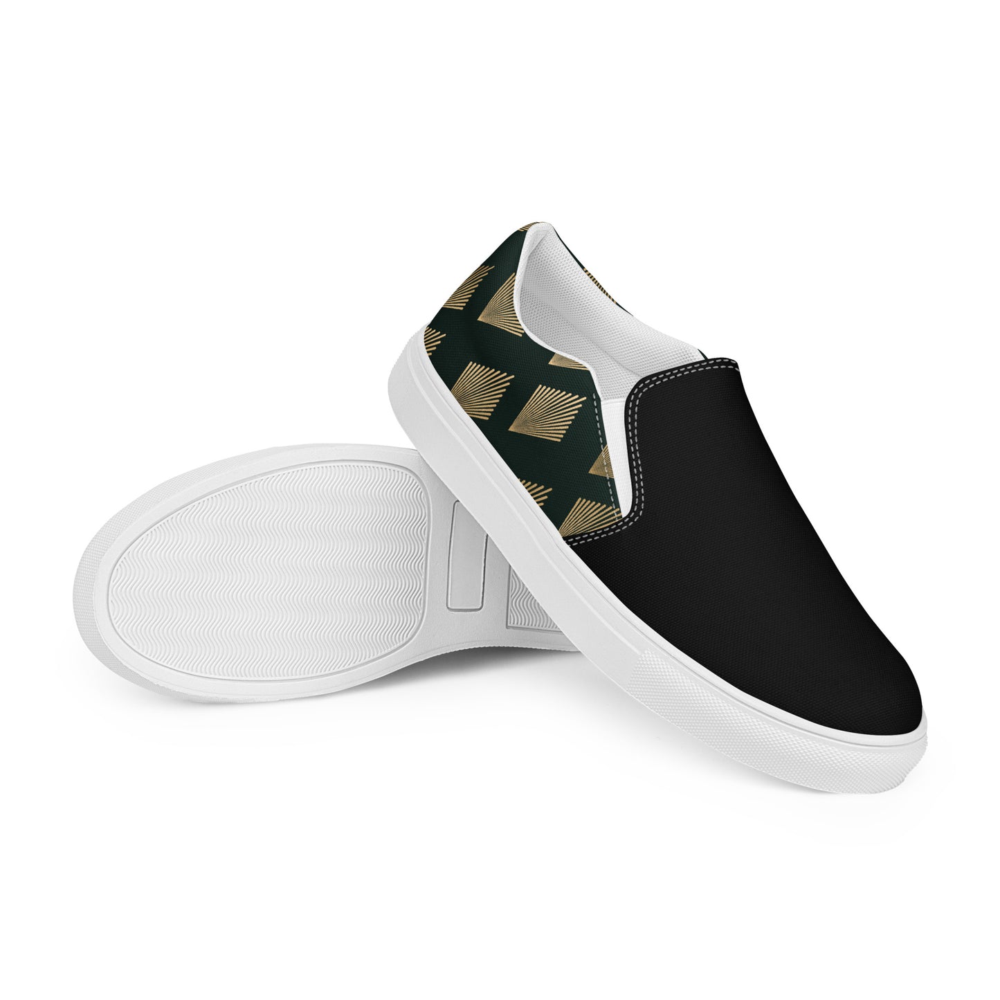 GeoMetro | Women’s Slip-on Canvas Shoes | Deco Diamond 2Tone