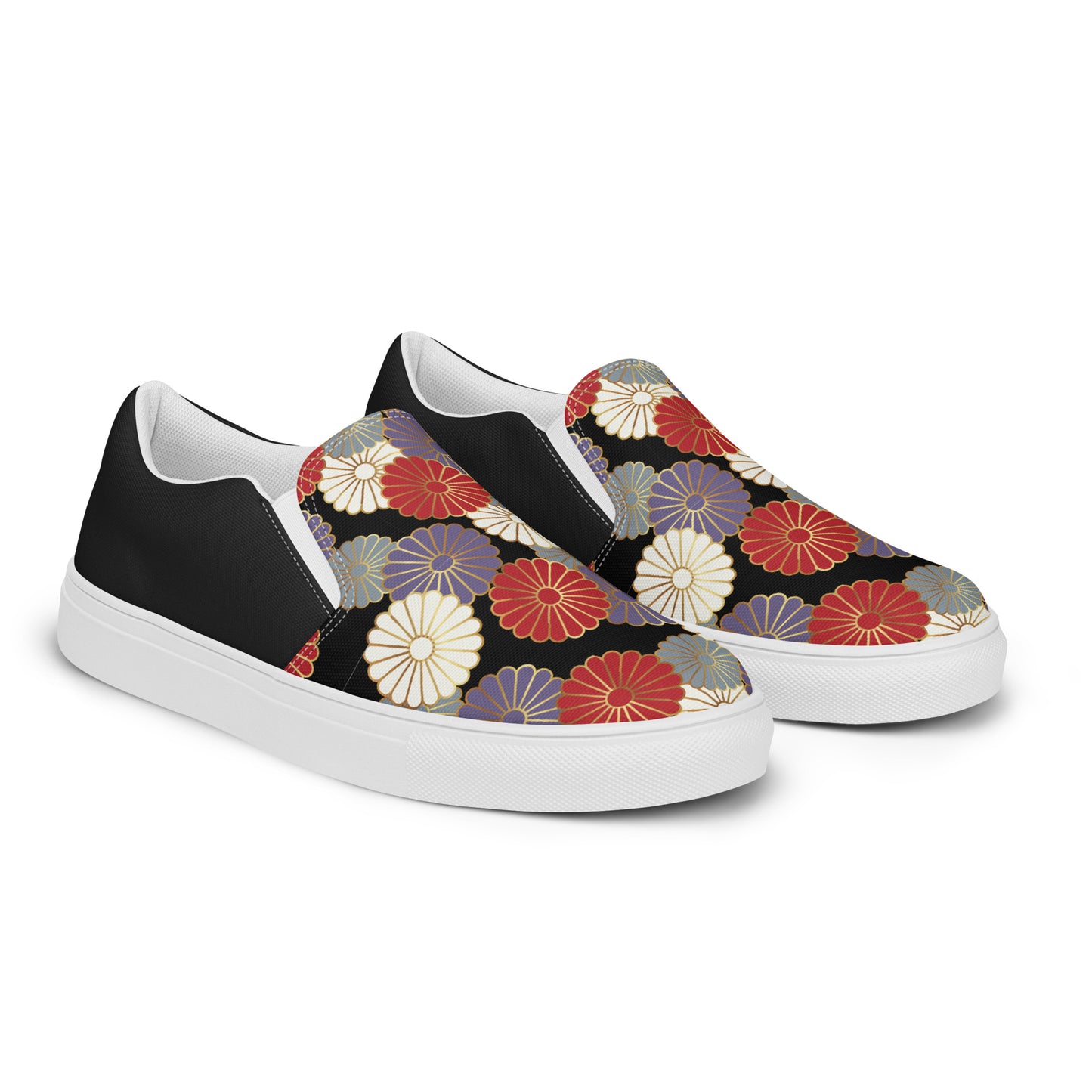 Silk Road | Women’s Slip-on Canvas Shoes | Chrysanthemum Halftone