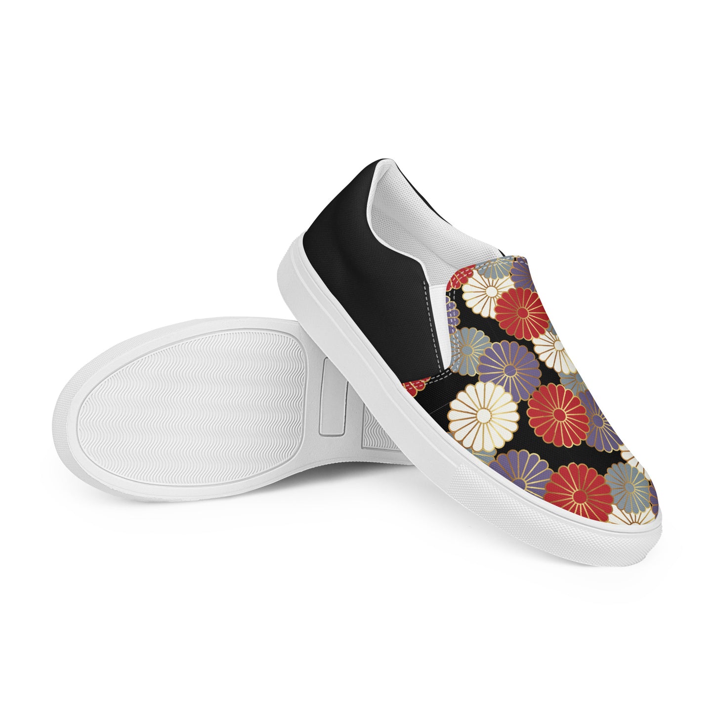 Silk Road | Women’s Slip-on Canvas Shoes | Chrysanthemum Halftone