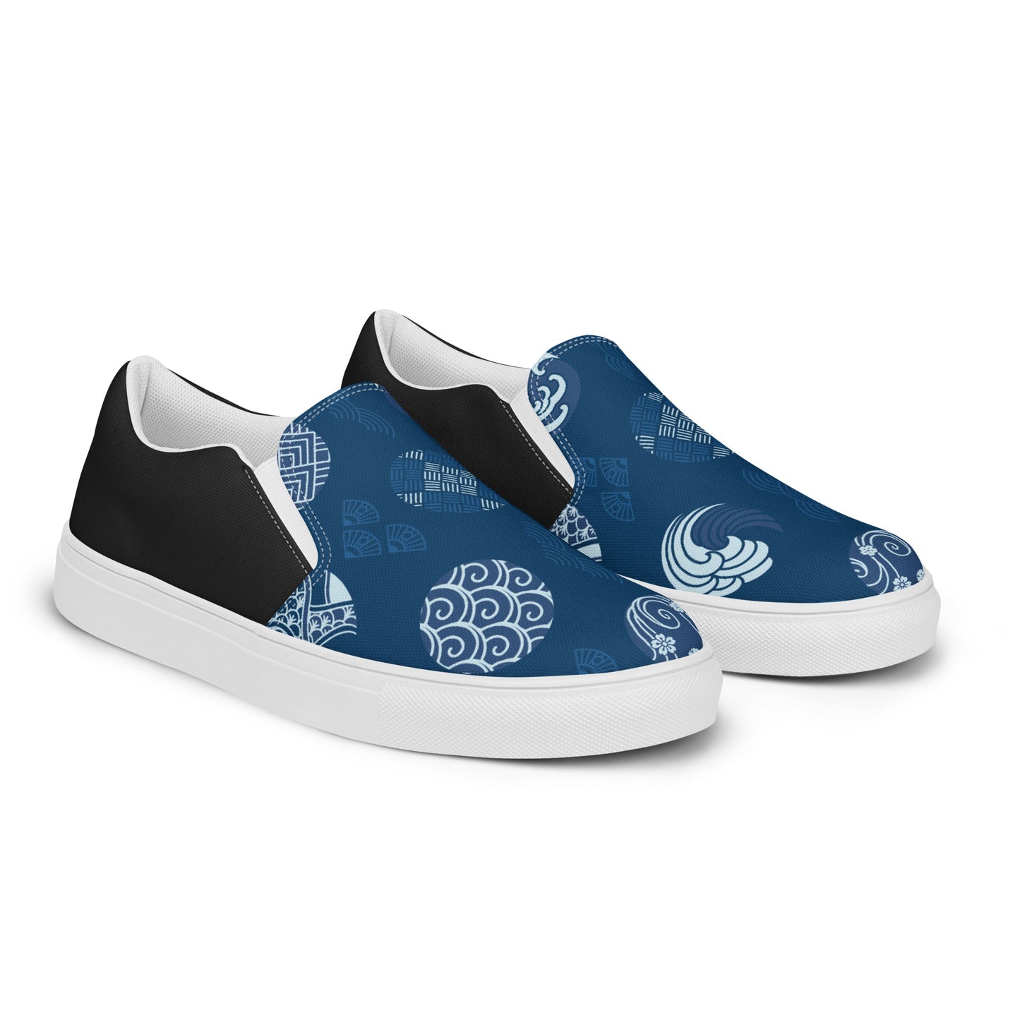 Silk Road | Women’s Slip-on Canvas Shoes | Blue Seals Halftone