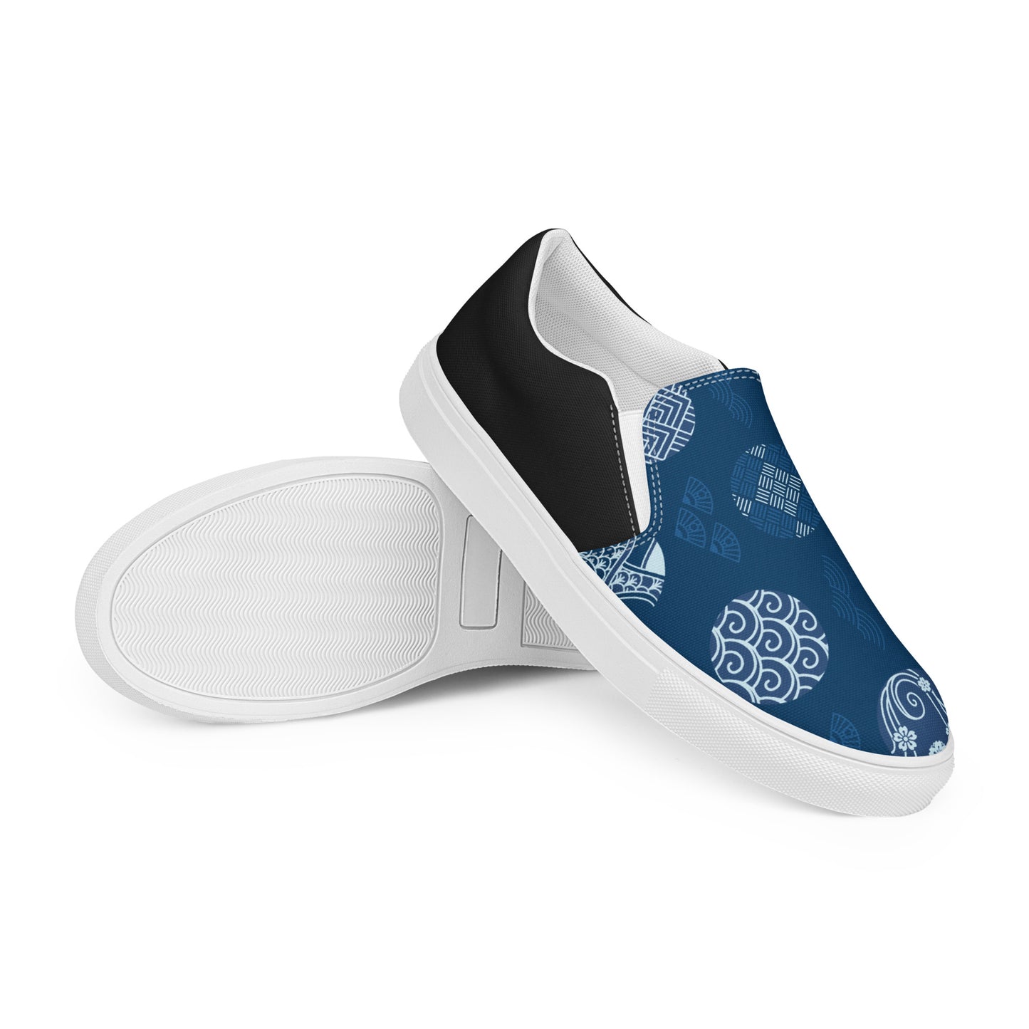 Silk Road | Women’s Slip-on Canvas Shoes | Blue Seals Halftone