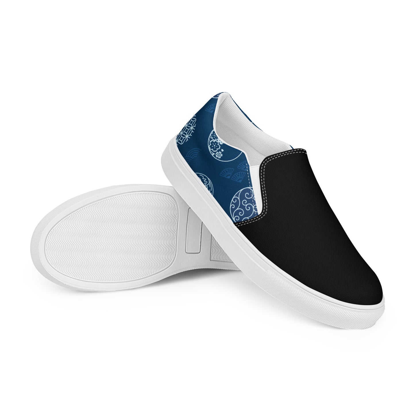 Silk Road | Women’s Slip-on Canvas Shoes | Blue Seals 2Tone