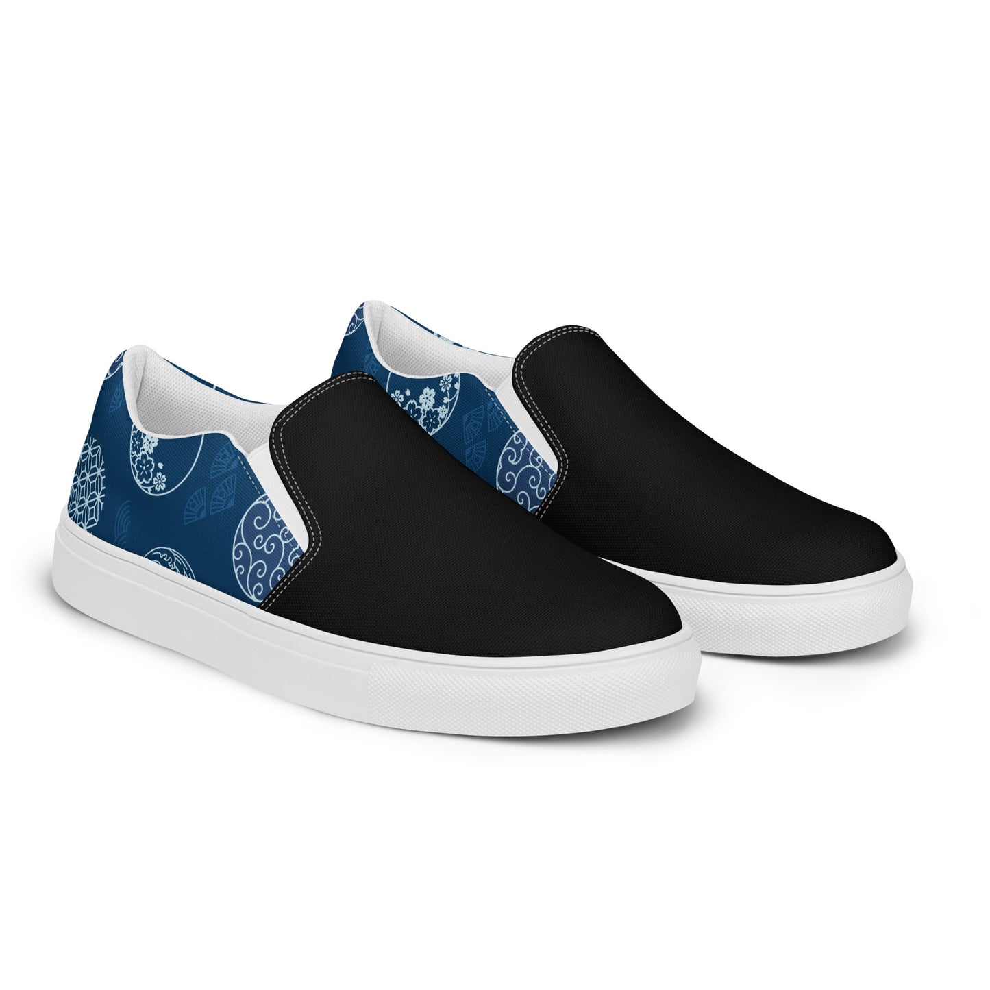 Silk Road | Women’s Slip-on Canvas Shoes | Blue Seals 2Tone