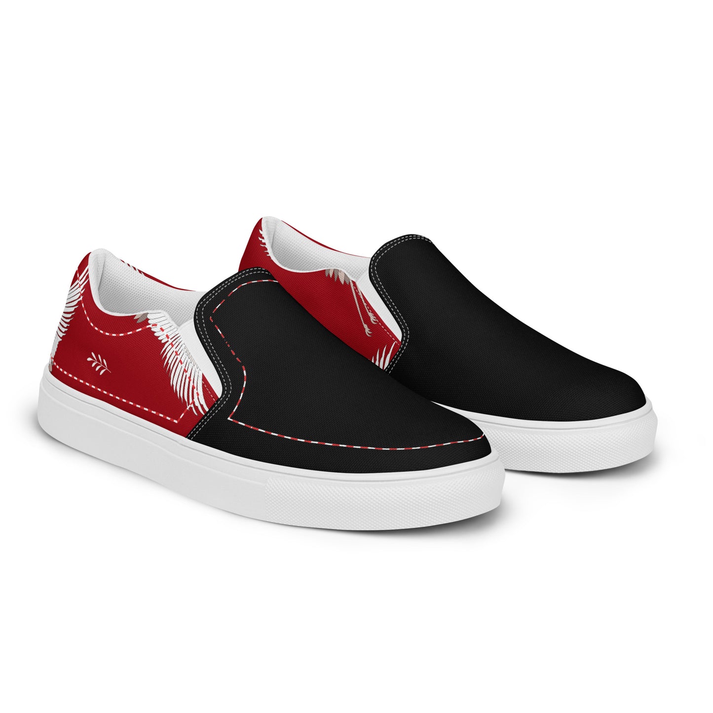 Silk Road | Women’s Slip-on Canvas Shoes | Red Crane 2Tone