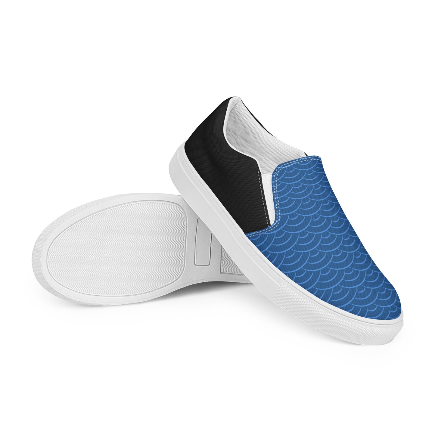 Silk Road | Women’s Slip-on Canvas Shoes | Blue Seas Halftone