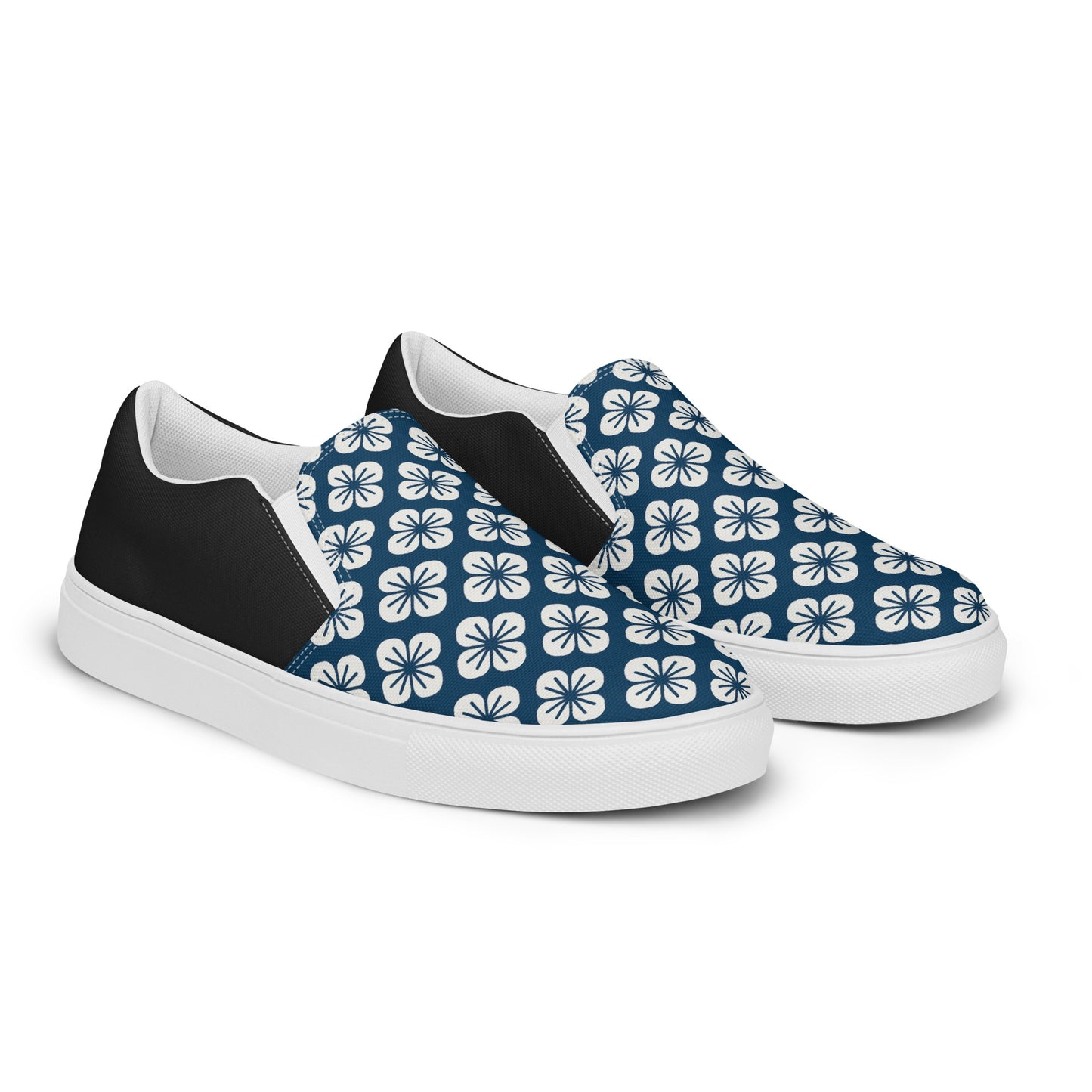 Silk Road | Women’s Slip-on Canvas Shoes | Blue Orchid Halftone