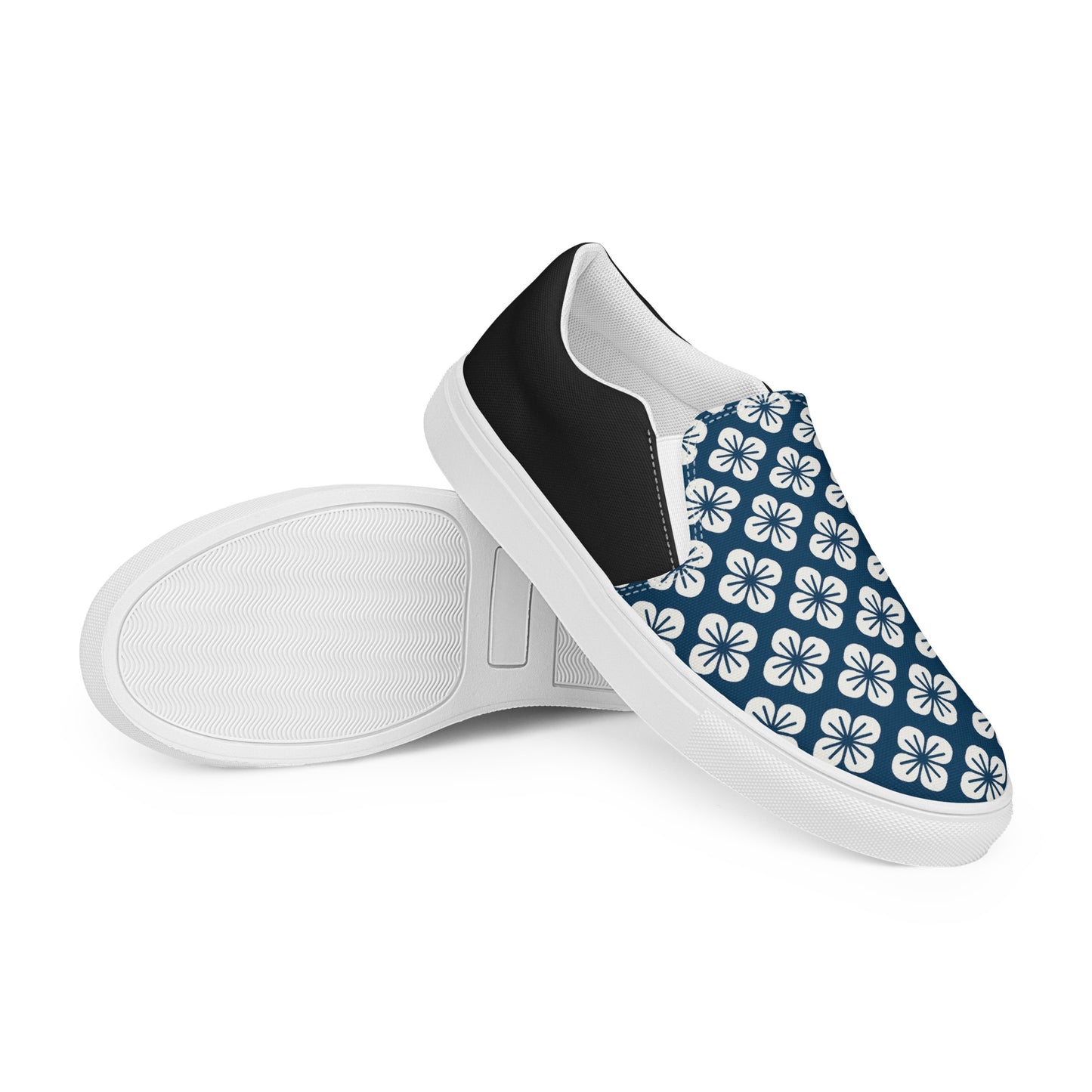 Silk Road | Women’s Slip-on Canvas Shoes | Blue Orchid Halftone