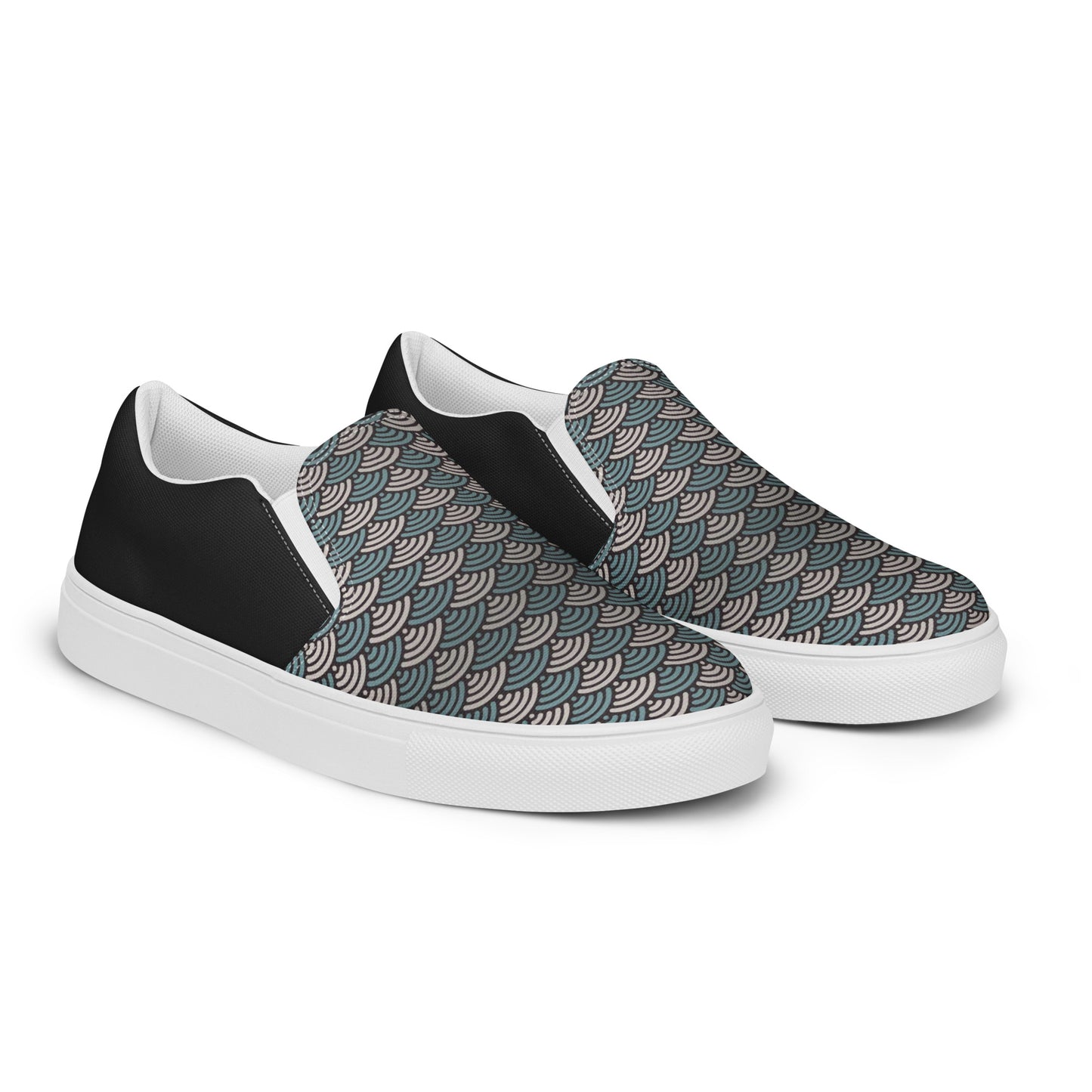 Silk Road | Women’s Slip-on Canvas Shoes | Sea Foam Halftone