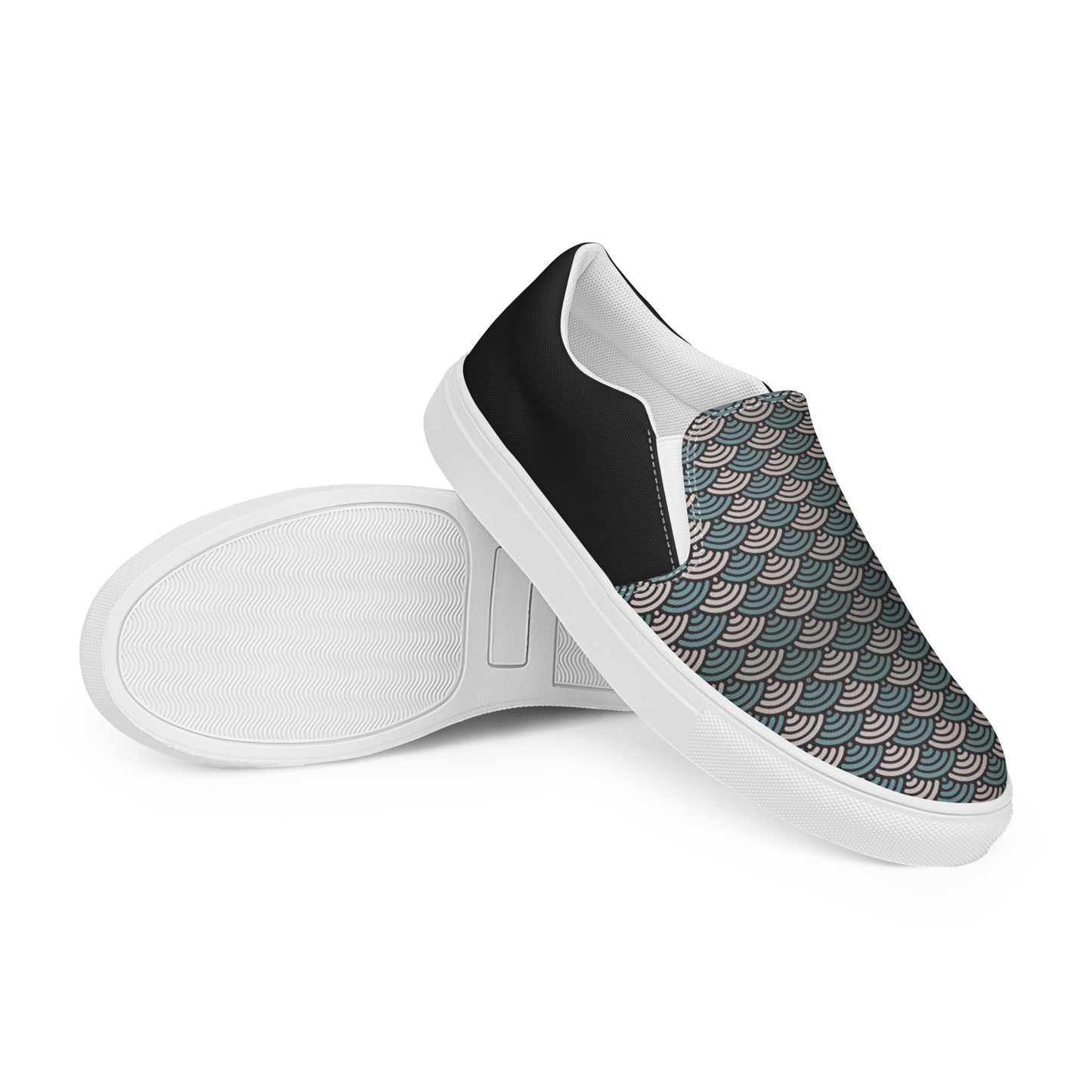 Silk Road | Women’s Slip-on Canvas Shoes | Sea Foam Halftone