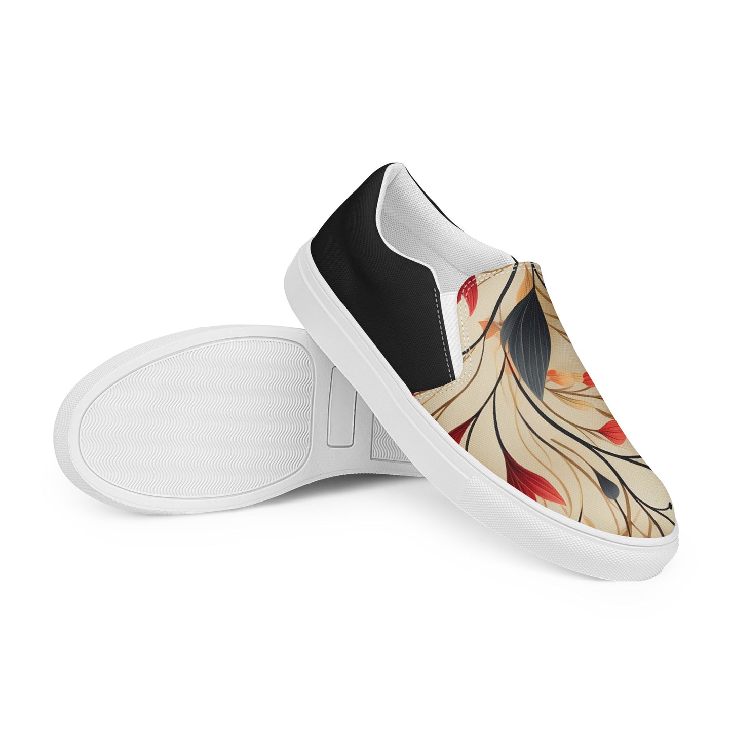 Eden Garden | Women’s Slip-on Canvas Shoes | Autumn Fire Halftone