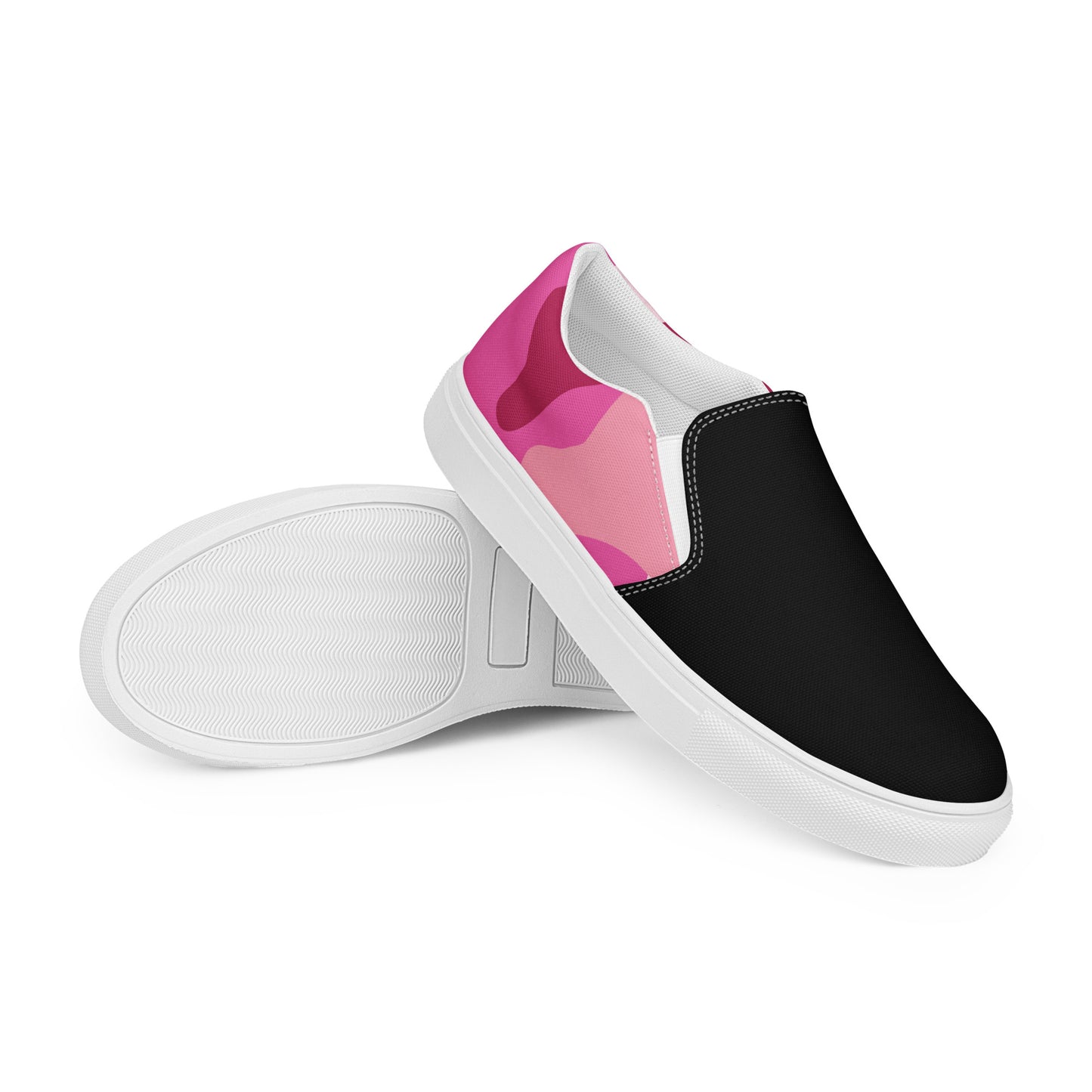 GeoMetro | Women’s Slip-on Canvas Shoes | Pink Camo 2Tone