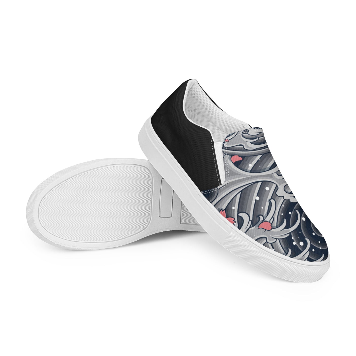 Silk Road | Women’s Slip-on Canvas Shoes | Sea Storm Halftone