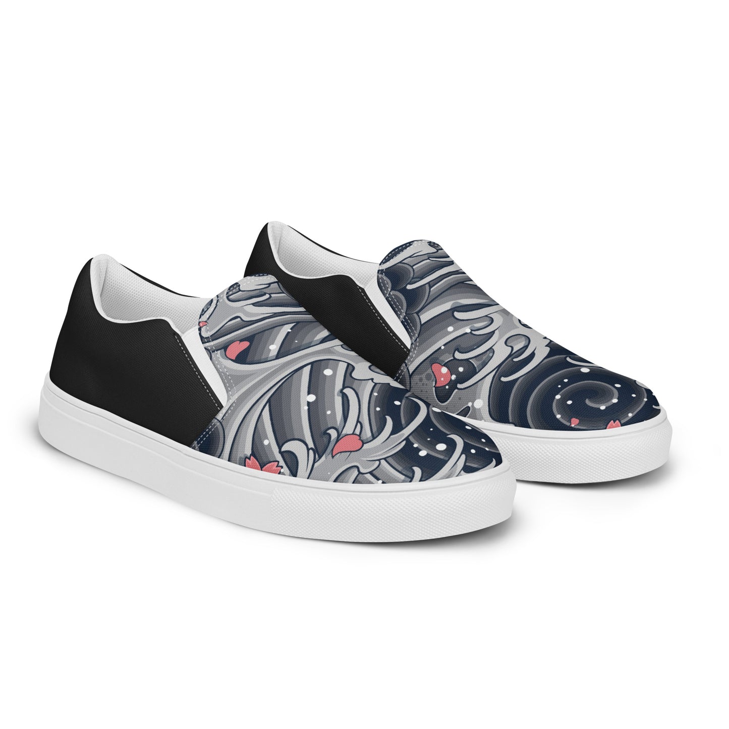 Silk Road | Women’s Slip-on Canvas Shoes | Sea Storm Halftone