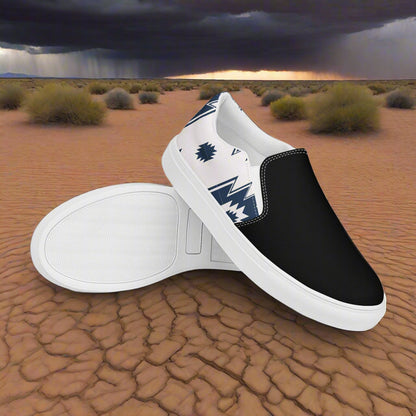 Women’s Southwest Pattern Slip-on Canvas Shoes Two-Tone