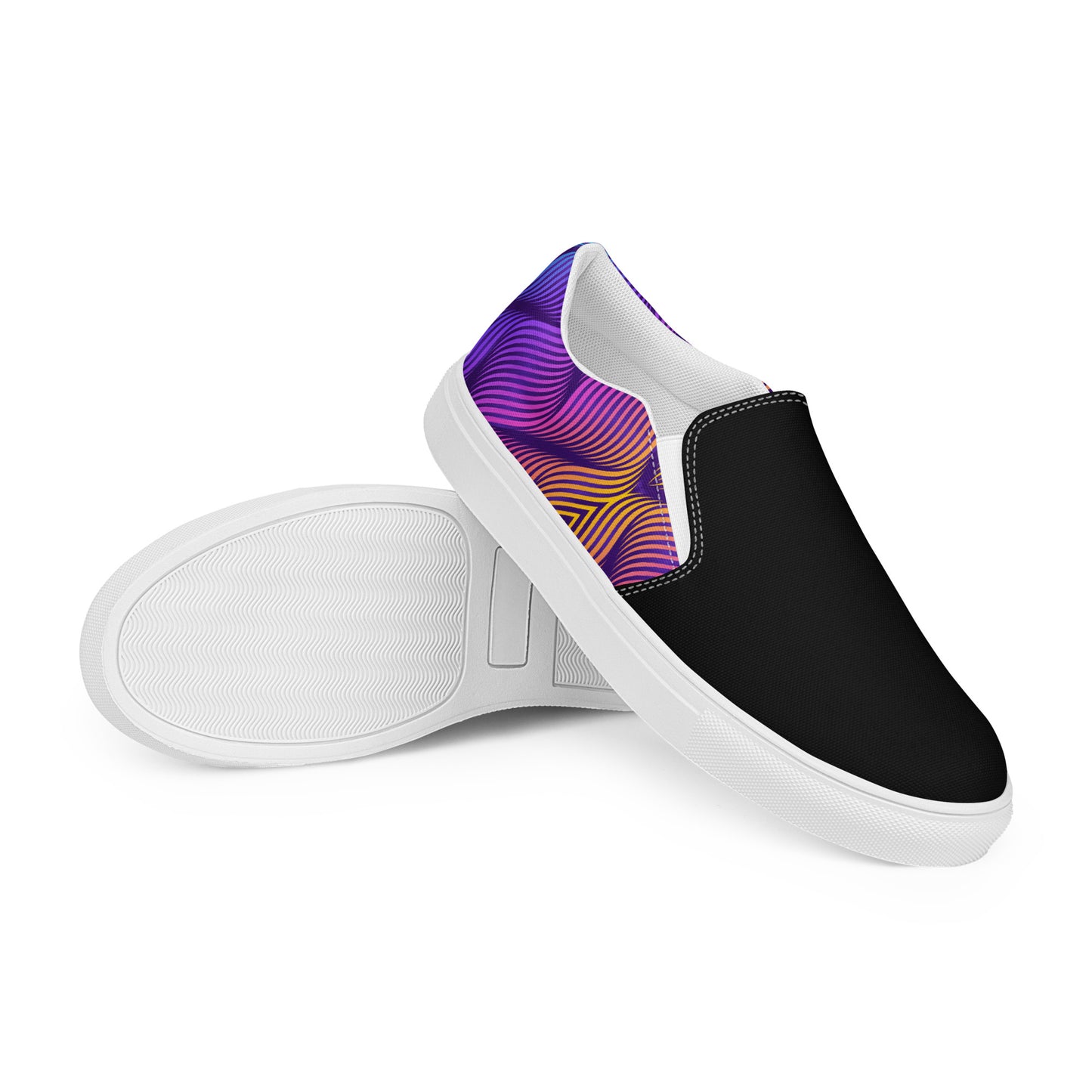 GeoMetro | Women’s Slip-On Canvas Shoes | Skater Blue 2Tone