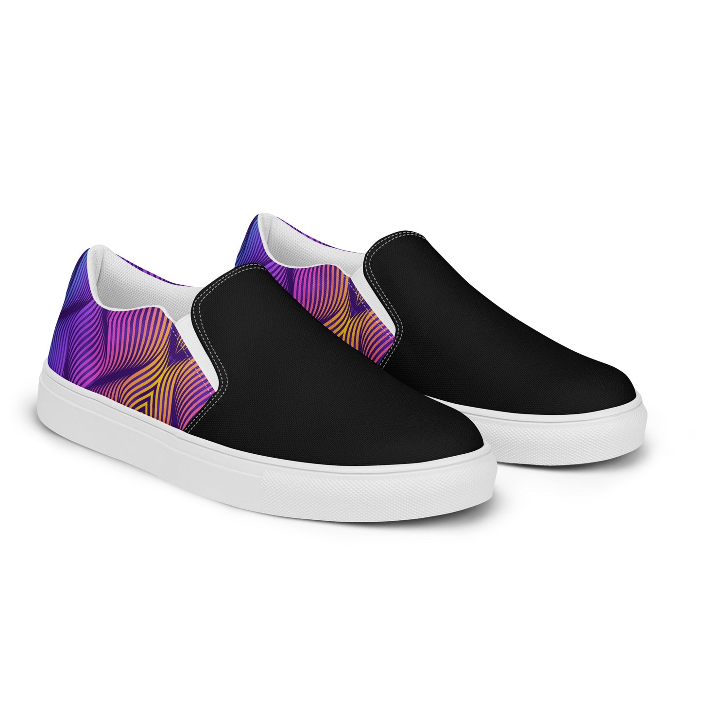 GeoMetro | Women’s Slip-On Canvas Shoes | Skater Blue 2Tone