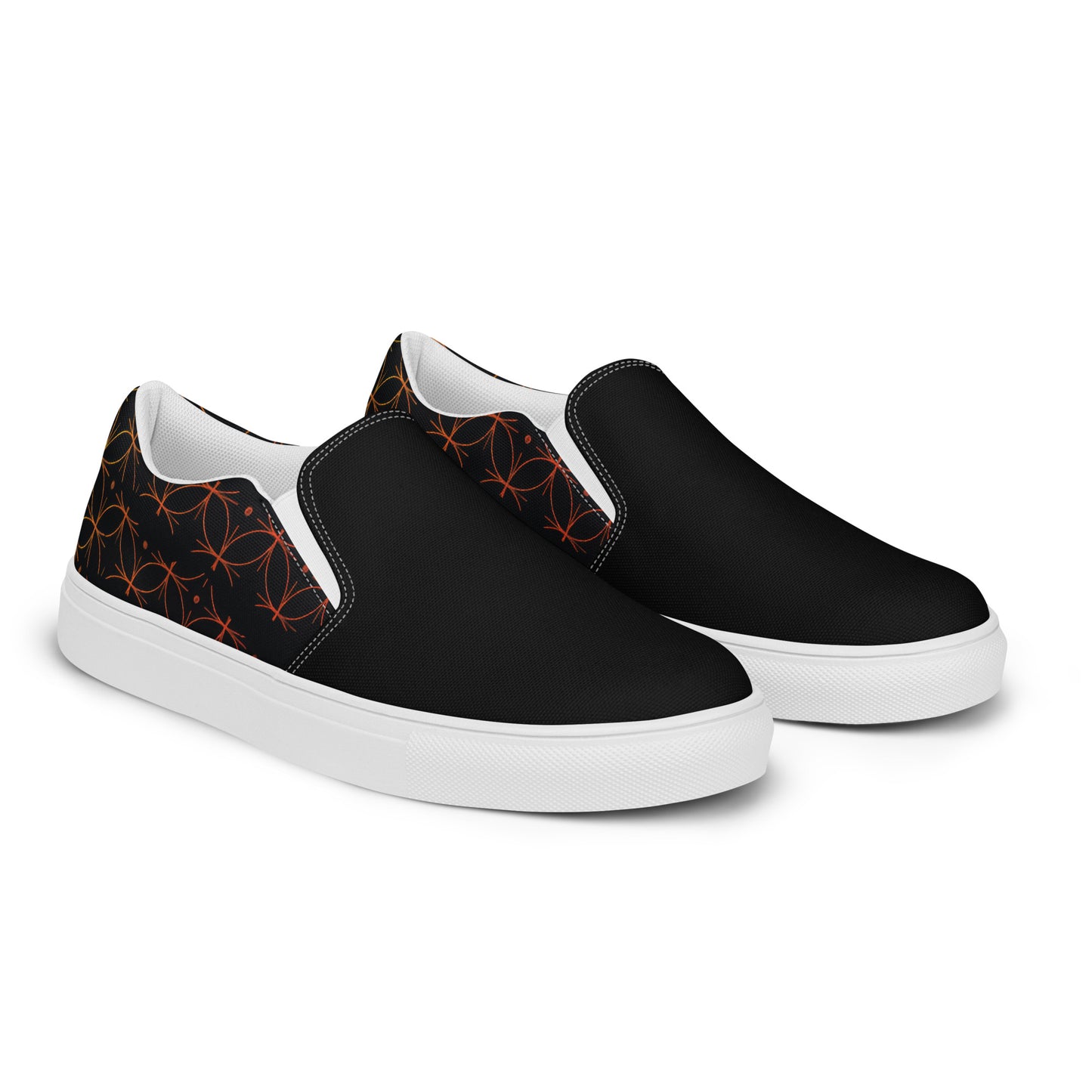 GeoMetro | Women’s Slip-On Canvas Shoes | Luna Black 2Tone