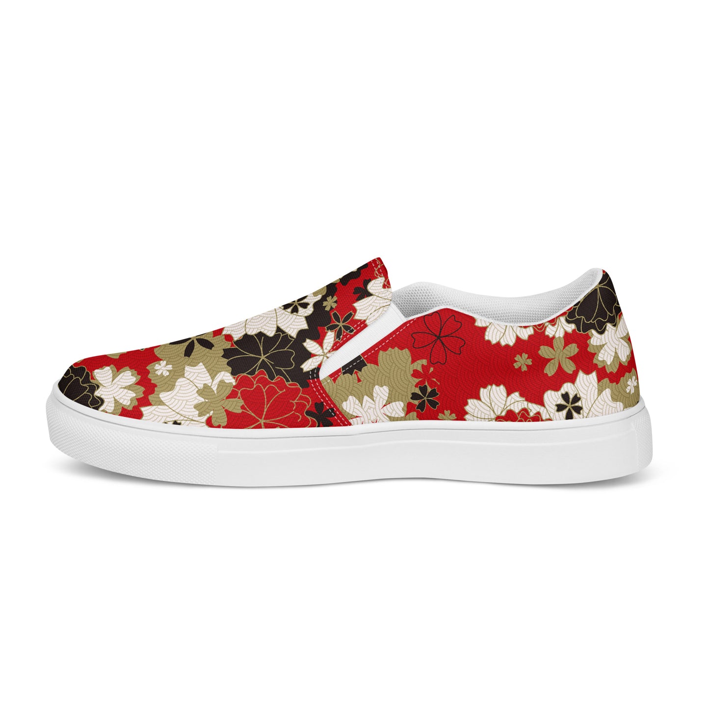 Silk Road | Women’s Slip-on Canvas Shoes | Black Lotus